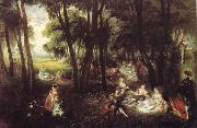 Jean-Antoine Watteau Country Pursuits oil on canvas